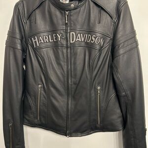 Harley-Davidson 3-in-1 Black Leather Biker Jacket